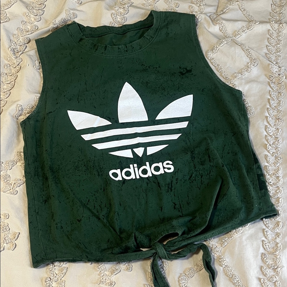 Adidas Forest Green Sleeveless Top